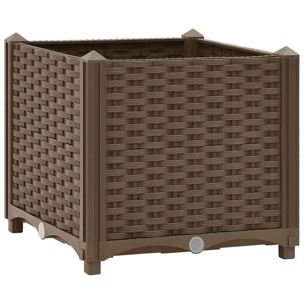 vidaXL Hochbeet Pflanzkasten Pflanzbeet Gemüsebeet Blumenbeet Blumenkasten Frühbeet Gartenbeet Blumenkübel Pflanzkübel 40x40x38cm Polypropylen - Bild 1