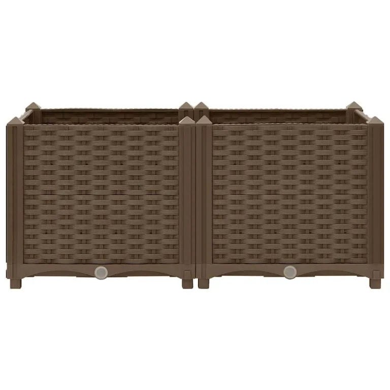 vidaXL Hochbeet Pflanzkasten Pflanzbeet Gemüsebeet Blumenbeet Blumenkasten Frühbeet Gartenbeet Blumenkübel Pflanzkübel 80x40x38cm Polypropylen – Bild 5