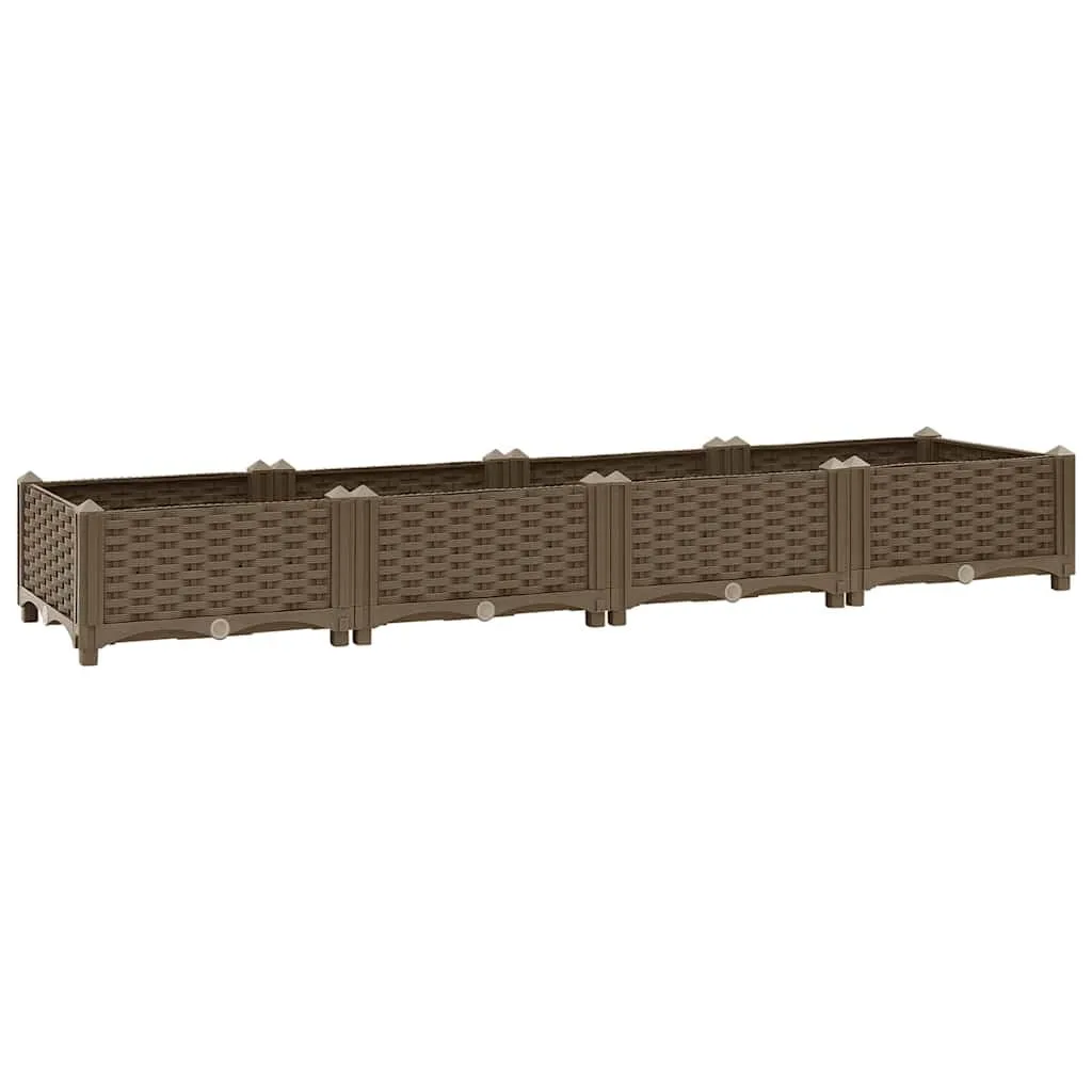 vidaXL Hochbeet Pflanzkasten Pflanzbeet Gemüsebeet Blumenbeet Blumenkasten Frühbeet Gartenbeet Blumenkübel Pflanzkübel 160x40x23cm Polypropylen - Bild 1