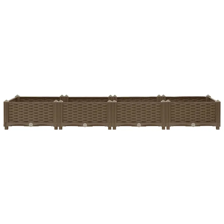 vidaXL Hochbeet Pflanzkasten Pflanzbeet Gemüsebeet Blumenbeet Blumenkasten Frühbeet Gartenbeet Blumenkübel Pflanzkübel 160x40x23cm Polypropylen – Bild 6