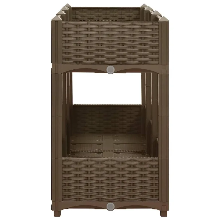 vidaXL Hochbeet Pflanzkasten Pflanzbeet Gemüsebeet Blumenbeet Blumenkasten Frühbeet Gartenbeet Blumenkübel Pflanzkübel 120x40x71cm Polypropylen – Bild 7