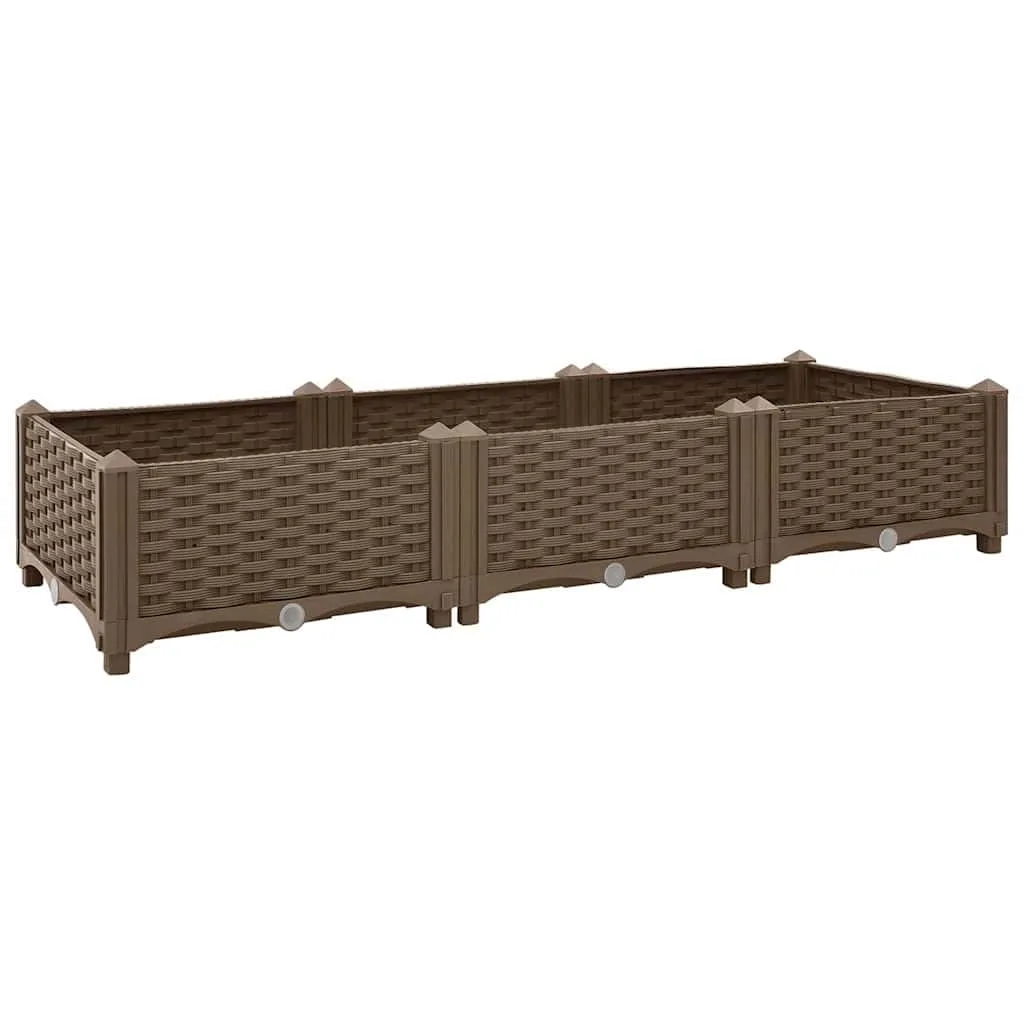 vidaXL Hochbeet Pflanzkasten Pflanzbeet Gemüsebeet Blumenbeet Blumenkasten Frühbeet Gartenbeet Blumenkübel Pflanzkübel 120x40x23cm Polypropylen - Bild 1