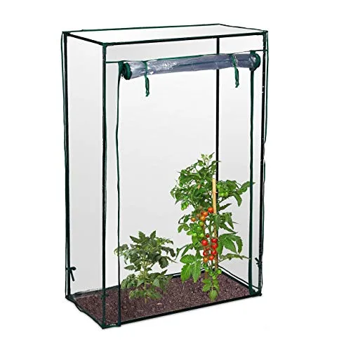 Relaxdays 3 x Tomatengewächshaus, Garten, Balkon, Foliengewächshaus Tomaten, HBT 150x100x50cm, Stahl, PVC-Folie, transparent – Bild 10