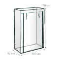 Relaxdays 3 x Tomatengewächshaus, Garten, Balkon, Foliengewächshaus Tomaten, HBT 150x100x50cm, Stahl, PVC-Folie, transparent - Thumbnail 4