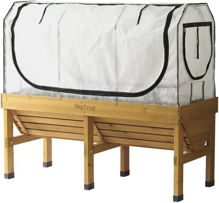 VegTrug Mittelgroßes Gewächshausgestell & Multiabdeckungs-Set, Weiß - Bild 1