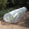Mini Gewächshaus Tunnel Gewächshäuser für den Außenbereich, Gewächshaus Reifen, kleines Gewächshaus Kits zum Bauen, Gartenreifen, Hochbeete (Reifen + Abdeckung + Klammern + Clips) - Thumbnail 1