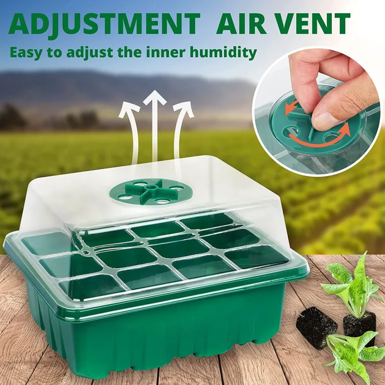 8 Stück Zimmergewächshaus Anzuchtkasten, Saatgut Starter Tray 96 Zellen Mini Gewächshaus Anzucht Set Setzling Starter Tabletts Mini-Propagator für Sämling Pflanze (Schwarz) – Bild 6