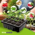 8 Stück Zimmergewächshaus Anzuchtkasten, Saatgut Starter Tray 96 Zellen Mini Gewächshaus Anzucht Set Setzling Starter Tabletts Mini-Propagator für Sämling Pflanze (Schwarz) - Thumbnail 4