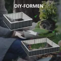 Outsunny Hochbeet aus Stahl DIY Gartenbeet mit T-Form-Pflanzenschilder Handschuhe Pflanzenbeet Kräuterbeet Blumentreppe für Balkon Garten Dunkelgrau 258 x 90 x 30 cm - Thumbnail 5