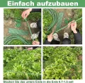 6 x Pflanztunnel, 86 x 110 cm Gartenreifen für Reihenabdeckung, Rostfreier Stahl Tunnelbögen mit Kunststoffbeschichtung, Gewächshaus-Reifen für Pflanzenabdeckung, Durchmesser 11 mm - Thumbnail 6