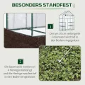 Outsunny Foliengewächshaus begehbares Gartenhäuschen Tomatengewächshaus Treibhaus Frühbeet mit 6 Regalen Transparent Stahl PVC-Kunststoff 142 x 73 x 195 cm - Thumbnail 5