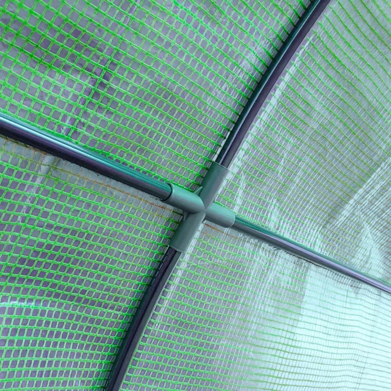Outsunny Foliengewächshaus Tomatengewächshaus mit Mesh Fenster, Treibhaus mit aufrollbaren Türen, Anzuchthaus mit UV Schutz, Grün, 200 x 100 x 215 cm – Bild 9