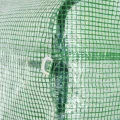 Outsunny Foliengewächshaus begehbares Polytunnel 3 x 3 m Gewächshaus mit 4 Fenster Treibhaus Frostschutz Stahlrohr Dunkelgrün - Thumbnail 9