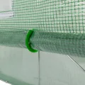 IDMarket - Hochklappbares Tomatengewächshaus 3m² grün 2 Fenster mit Moskitonetz und Reißverschlusstür - Thumbnail 8