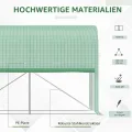 Outsunny Gartengewächshaus, 3 m², Tomatengewächshaus, Maße: 3 x 1 x 2 m (L x B x H), Tür mit Reißverschluss, aufrollbar, 2 Seiten aufrollbar, Polyethylen, hohe Dichte, Grün - Thumbnail 3
