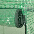Outsunny Gartengewächshaus, 3 m², Tomatengewächshaus, Maße: 3 x 1 x 2 m (L x B x H), Tür mit Reißverschluss, aufrollbar, 2 Seiten aufrollbar, Polyethylen, hohe Dichte, Grün - Thumbnail 6