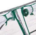 Relaxdays Folienfrühbeet, HxBxT: 90 x 180 x 90 cm, 2 Türen, Spitzdach, Frühbeet, Aufzucht, Gewächshaus, PVC, transparent - Thumbnail 6