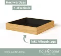 holz4home® Hochbeet aus Kieferholz I 110x110x24 cm I Beetrahmen Holz I Gartenbeet zum Anbau von Gemüse & Blumen I Blumenbeet Holz Gemüseanbau - Thumbnail 2