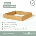 holz4home® Hochbeet aus Kieferholz I 110x110x24 cm I Beetrahmen Holz I Gartenbeet zum Anbau von Gemüse & Blumen I Blumenbeet Holz Gemüseanbau - Thumbnail 3