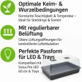 Weedness Gewächshaus Grow Hart 57 x 38 x 22 cm - Grow Anbau Indoor & Outdoor Tomaten Anzucht Mini Zimmer Stecklinge Zubehör Balkon Frühbeet Drinnen Garten Pflanzen - Thumbnail 5