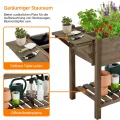 Yaheetech Blumenkasten mit klappbare Tischplatte, Pflanzkasten mit 8 geteilten Fächern, Hochbeete-Kit Frühbeet für Garten/Hinterhof/Veranda, Kräuterbeet Anzuchtbeet zum Bepflanzen 123,5 x 54 x 80 cm - Thumbnail 3