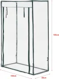[en.casa] Tomatengewächshaus Terzigno Foliengewächshaus Garten 100 x 50 x 150 cm Tomatenhaus Balkon stabil und Winterfest PVC-Folie Transparent - Thumbnail 4