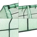[en.casa] Mini Gewächshaus Höflein 240x90x90cm Foliengewächshaus für draußen Treibhaus mit Reißverschluss und 3 Fenstern Gitternetzfolie Grün - Thumbnail 6