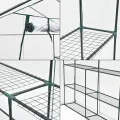[en.casa] Gewächshaus Grünau mit Ablagen 200 x 200 x 220 cm Foliengewächshaus mit aufrollbarer Tür Pflanzhaus Treibhaus Stahlrahmen Transparent - Thumbnail 6