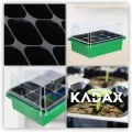 KADAX Mini-Gewächshaus mit 12 Zellen – Anzuchtkasten mit Deckel aus Kunststoff, ideale Anzuchtschale zur Pflanzenanzucht auf der Fensterbank - Thumbnail 3