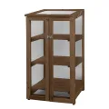 AC-Déco Mini-Gewächshaus aus Holz, Braun – 54 L x 69,4 B x 49,2 H - Thumbnail 2