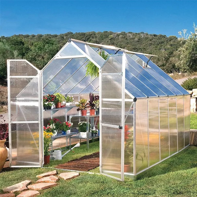 LARS360 14 Stück Polycarbonat Hohlkammerstegplatten Ersatzplatten 1210x605x4mm ca. 10,25 m² Doppelstegplatte Stoßsicheren und UV-Beständigen für Gewächshaus Gartenbau Carports – Bild 8
