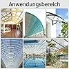 LARS360 14 Stück Polycarbonat Hohlkammerstegplatten Ersatzplatten 1210x605x4mm ca. 10,25 m² Doppelstegplatte Stoßsicheren und UV-Beständigen für Gewächshaus Gartenbau Carports – Bild 2