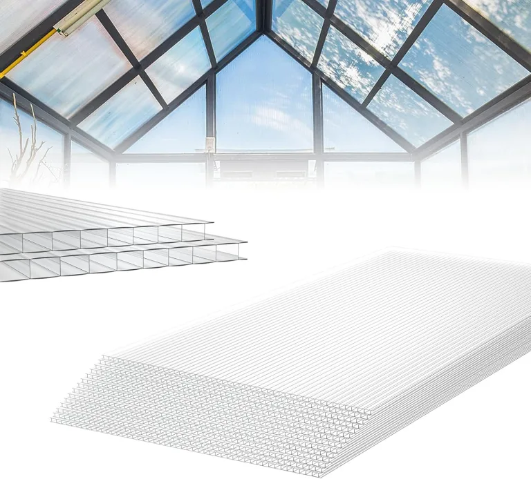 LARS360 14 Stück Polycarbonat Hohlkammerstegplatten Ersatzplatten 1210x605x4mm ca. 10,25 m² Doppelstegplatte Stoßsicheren und UV-Beständigen für Gewächshaus Gartenbau Carports – Bild 1