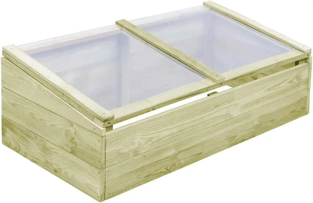 Leepesx Gewächshaus, Wintergarten Bausatz, Tomatenhaus, Treibhaus, Garten, Greenhouse, Gartengewächshäuser, Anlehngewächshaus, Imprägniertes Kiefernholz 100 x 50 x 35 cm - Bild 1