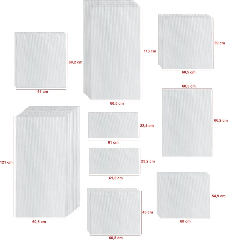 Zelsius Hohlkammerstegplatten Set 46-teilig | 6 mm Gewächshausplatte | Ersatzplatten für Gewächshaus, Garten Treibhaus – Bild 2