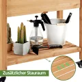Yaheetech Hochbeet mit Rollen & Ablageboden, Pflanzkasten Pflanztrog Blumenkübel Kräuterbeet aus Holz, Pflanzbeet für Garten, Balkon & Terrasse, 87 x 47 x 83,5 cm - Thumbnail 7
