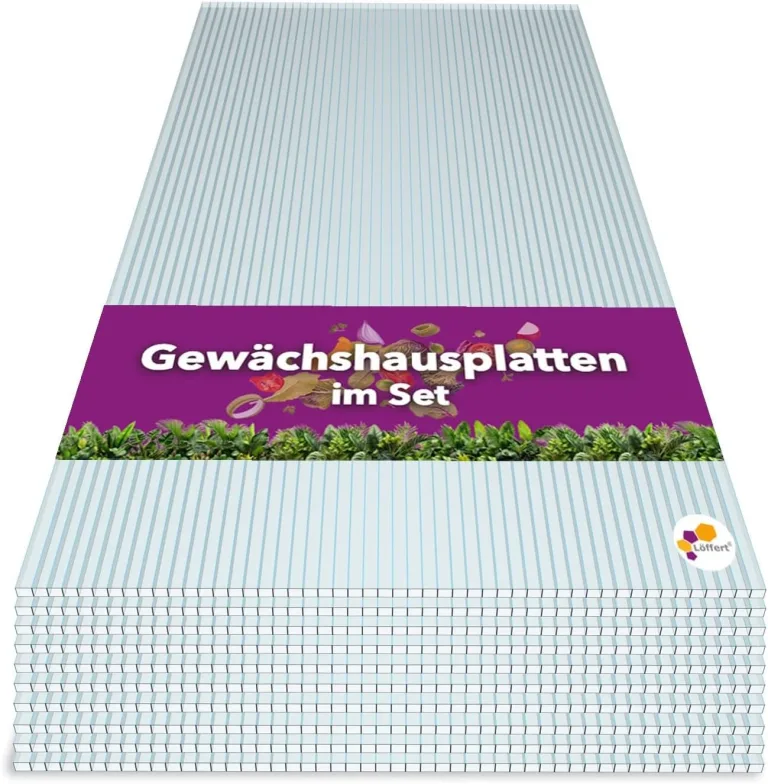 Gewächshausplatten | 4mm | 6mm | 8mm | 10mm | 5er & 10er Set |+++ Standardformate auswählen +++ | 121,0 x 60,5cm | 150 x 60,5cm | 140 x 70cm | 150 x 70cm (6mm - 5 Stück, 150 x 60,5 cm) – Bild 1