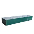 ESTEXO Hochbeet Metall Pflanzbeet Gemüsebeet Stahl Beet Pflanzkasten Blumenbeet Garten Verzinkt Gartenbeet RAL6005 (Moosgrün) 320x80x45 cm - Thumbnail 5