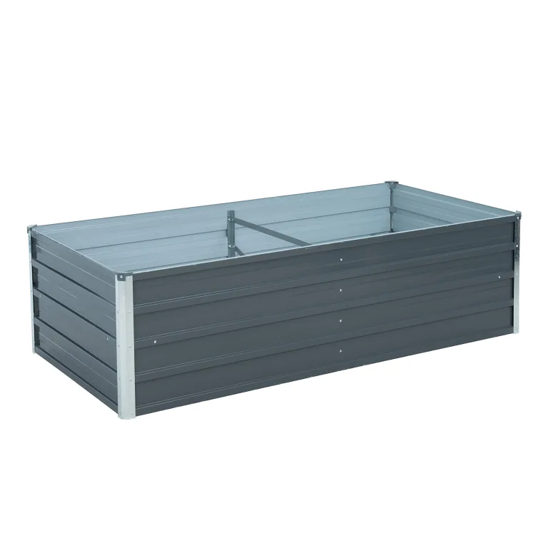 ESTEXO Hochbeet Metall Pflanzbeet Gemüsebeet Stahl Beet Pflanzkasten Blumenbeet Garten Verzinkt Gartenbeet RAL7016 (Anthrazitgrau) 160x80x45 cm – Bild 1