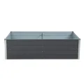 ESTEXO Hochbeet Metall Pflanzbeet Gemüsebeet Stahl Beet Pflanzkasten Blumenbeet Garten Verzinkt Gartenbeet RAL7016 (Anthrazitgrau) 160x80x45 cm - Thumbnail 5