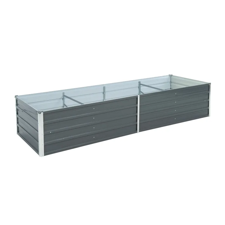 ESTEXO Hochbeet Metall Pflanzbeet Gemüsebeet Stahl Beet Pflanzkasten Blumenbeet Garten Verzinkt Gartenbeet RAL7016 (Anthrazitgrau) 320x80x77 cm – Bild 1
