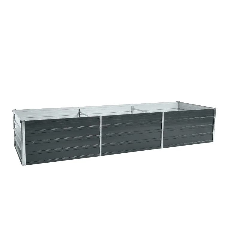 ESTEXO Hochbeet Metall Pflanzbeet Gemüsebeet Stahl Beet Pflanzkasten Blumenbeet Garten Verzinkt Gartenbeet RAL7016 (Anthrazitgrau) 240x80x45 cm – Bild 8