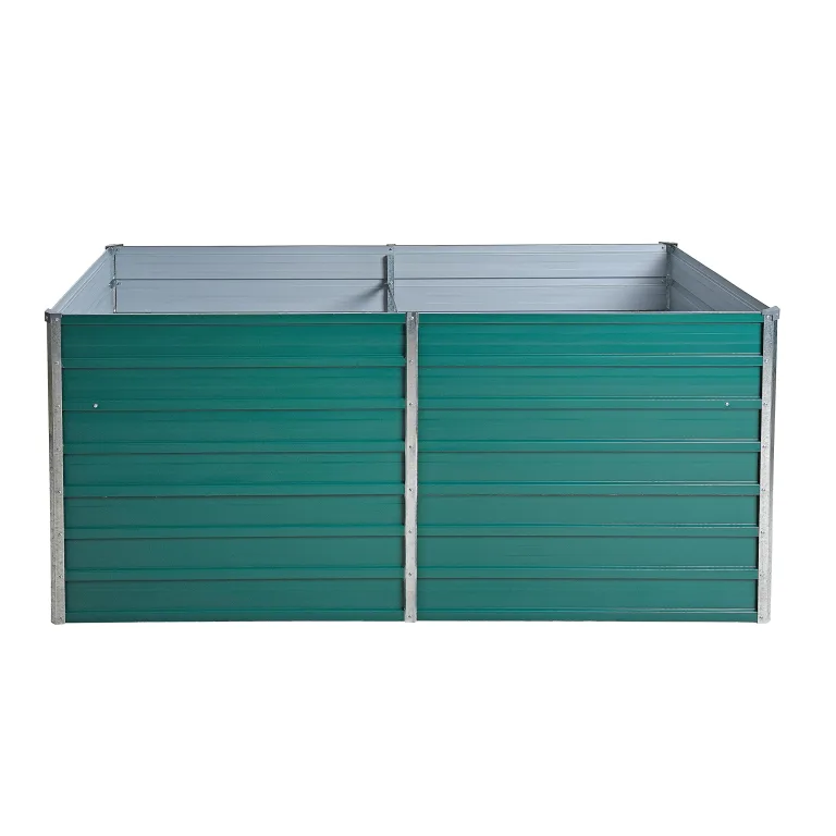 ESTEXO Hochbeet Metall Pflanzbeet Gemüsebeet Stahl Beet Pflanzkasten Blumenbeet Garten Verzinkt Gartenbeet RAL6005 (Moosgrün) 160x80x77 cm – Bild 6