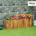 Outsunny Hochbeet Pflanzkasten Kräuterbeet Pflanzbeet Gemüse Blumenbeet Blumenkasten Tannenholz 120 x 40 x 40 cm - Thumbnail 2