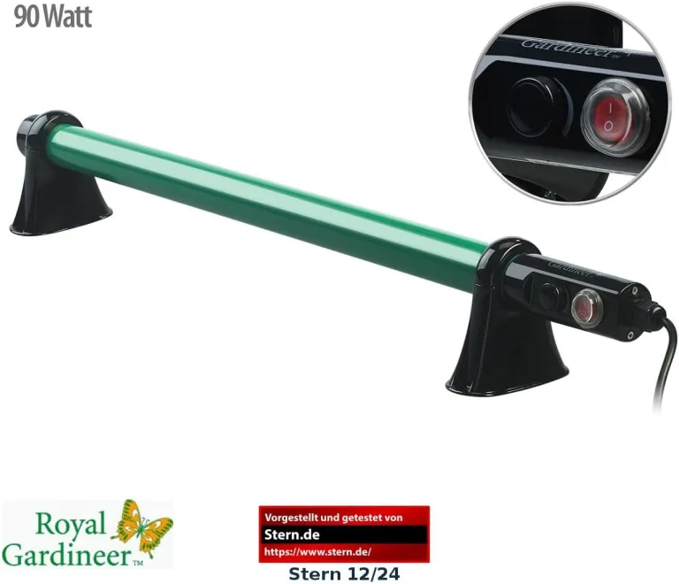 Royal Gardineer Frostwächter: Elektrische Stabheizung für Gewächshäuser, 90 Watt, 71 cm, IP44 (Frostwächter Gewächshaus, IP44, Temperaturregler) – Bild 10