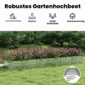 vidaXL Garten Hochbeet Pflanzkasten Pflanzbeet Gemüsebeet Blumenbeet Blumenkasten Frühbeet Gartenbeet Blumenkübel Pflanzkübel 480x80x45cm Verzinkter Stahl Silbern - Thumbnail 5