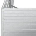 vidaXL Garten Hochbeet Pflanzkasten Pflanzbeet Gemüsebeet Blumenbeet Blumenkasten Frühbeet Gartenbeet Blumenkübel Pflanzkübel 480x80x45cm Verzinkter Stahl Silbern - Thumbnail 8