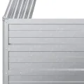 vidaXL Garten Hochbeet Pflanzkasten Pflanzbeet Gemüsebeet Blumenbeet Blumenkasten Frühbeet Gartenbeet Blumenkübel Pflanzkübel 100x40x45cm Verzinkter Stahl Silbern - Thumbnail 8