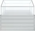 vidaXL Garten Hochbeet mit Gewächshaus Pflanzkasten Pflanzbeet Gemüsebeet Blumenbeet Blumenkasten Frühbeet Gartenbeet Blumenkübel Pflanzkübel 100x100x85cm Silbern - Thumbnail 5