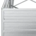 vidaXL Garten Hochbeet Pflanzkasten Pflanzbeet Gemüsebeet Blumenbeet Blumenkasten Frühbeet Gartenbeet Blumenkübel Pflanzkübel 320x80x45cm Verzinkter Stahl Silbern - Thumbnail 8